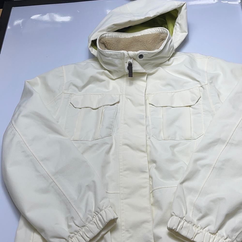 Lands End cream jacket outer shell only sz S